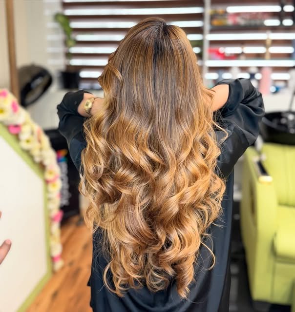 Hair styling at Downtown Luxury Salon
